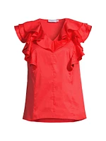 Yurika Cotton Ruffled Blouse