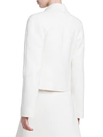 Double-Breasted Stretch Crepe Jacket