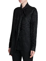 Baroque Jacquard Silk-Blend Informal Shirt