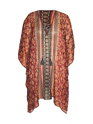 Zwina Floral Chiffon Caftan