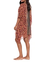 Zwina Floral Chiffon Caftan