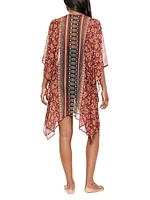 Zwina Floral Chiffon Caftan