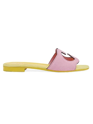 Suede Slide Sandals