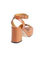 Lady Horsebit 88MM Leather Platform Sandals