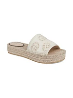 Damita Logo Eyelet Canvas Espadrilles