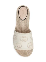 Damita Logo Eyelet Canvas Espadrilles