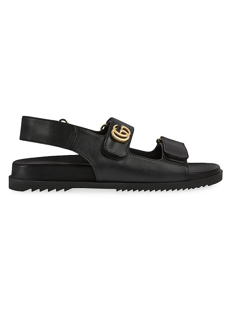 Moritz Logo Leather Athletic Sandals