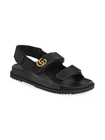 Moritz Logo Leather Athletic Sandals