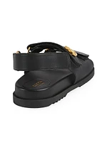 Moritz Logo Leather Athletic Sandals