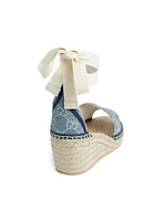 Pilar 51MM Denim Wedge Sandals