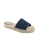 Pilar Denim Slide Espadrilles