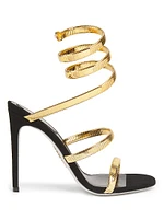 100MM Metallic Suede Sandals