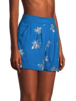 Lucid Dreams Celeste Floral Sequined Linen-Blend Shorts