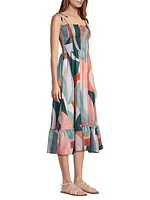 Eddie Printed Cotton Midi-Dress