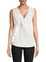 Leander Ruffled V-Neck Top