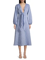 Novella Knotted Linen Dress