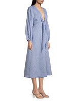 Novella Knotted Linen Dress