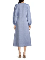 Novella Knotted Linen Dress