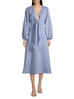 Novella Knotted Linen Dress