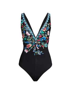 Evening Palace Twisted One-Piece Swimsuit