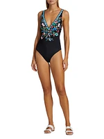 Evening Palace Twisted One-Piece Swimsuit