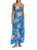 Floral Cotton & Silk Maxi Dress