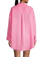 Rio Linen Oversized Button-Up Tunic