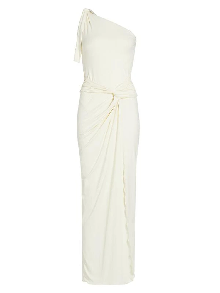 Knot Joy One-Shoulder Maxi Dress