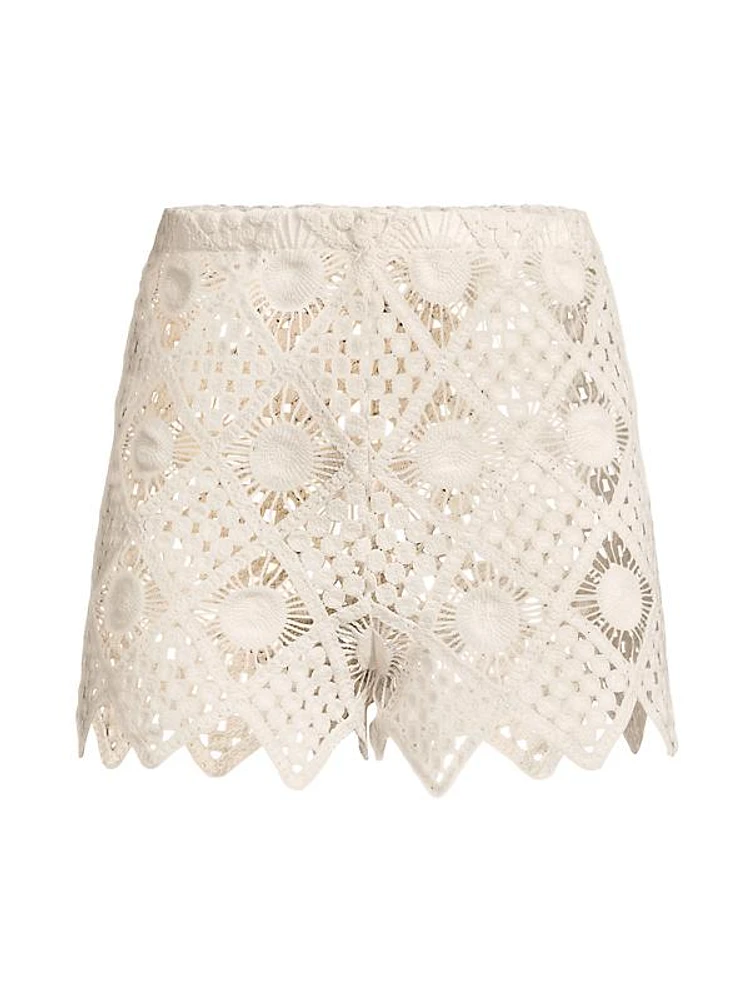 Playa Crochet Cover-Up Shorts