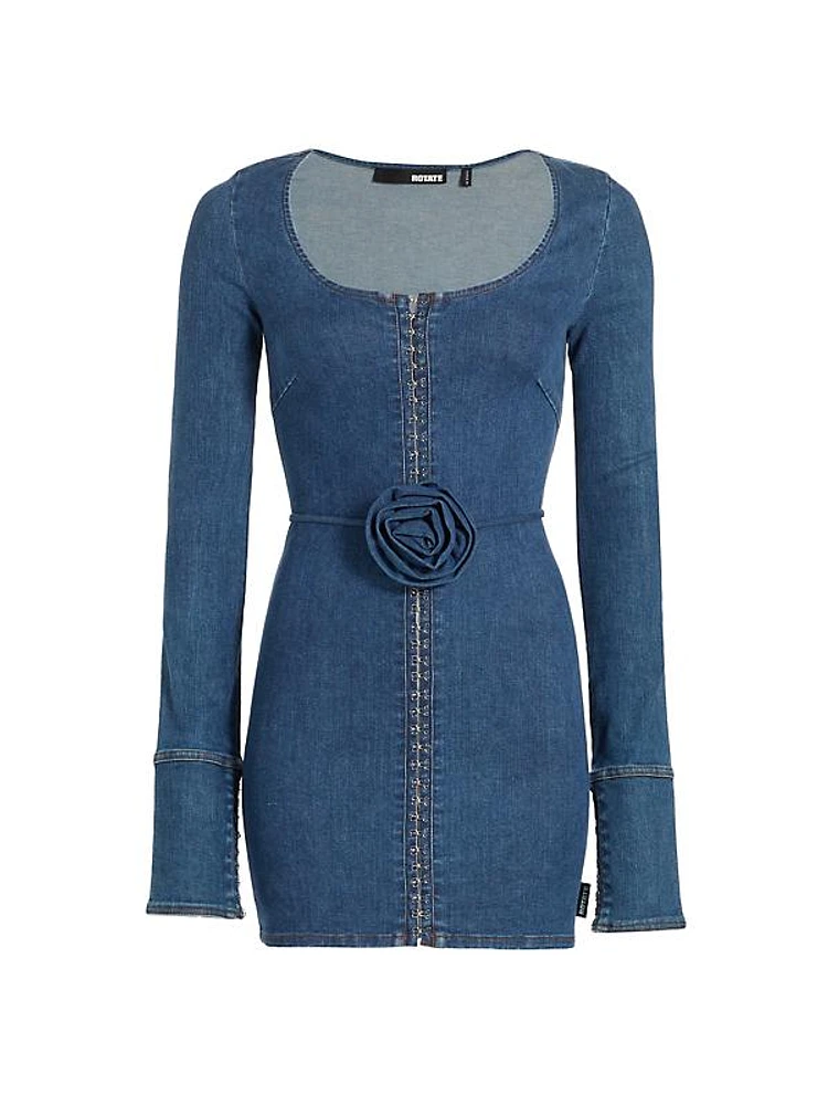 Stretch Denim Body-Con Minidress