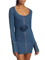 Stretch Denim Body-Con Minidress