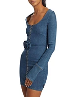 Stretch Denim Body-Con Minidress