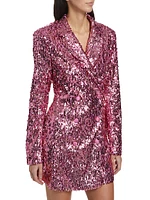 Sequined Double-Breasted Blazer Minidress