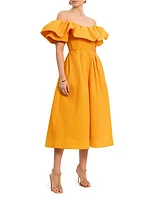 Aurora Ruffled Midi-Dress