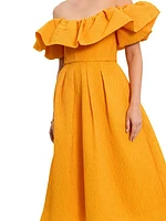 Aurora Ruffled Midi-Dress