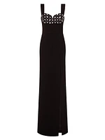 Bianca Embellished Crepe Gown