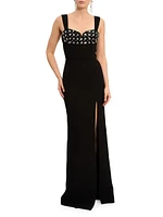 Bianca Embellished Crepe Gown