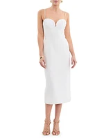 Cora Gathered Bust Midi-Dress