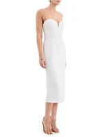 Cora Gathered Bust Midi-Dress