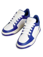 GZ94 Colorblocked Leather Low-Top Sneakers