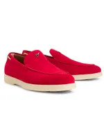 Logo Suede Boat Shoes