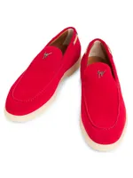 Logo Suede Boat Shoes