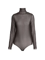 Mesh Turtleneck Bodysuit