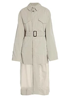 Belted Layered Trench Coat