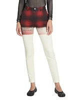 Plaid Gradient Skinny Jeans