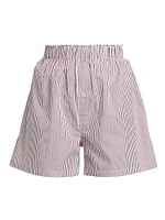 Striped Cotton Shorts