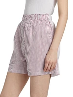 Striped Cotton Shorts