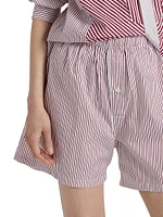 Striped Cotton Shorts