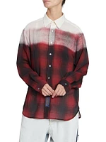 Oversized Plaid Wool-Blend Shirt