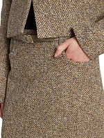 Belted Tweed Miniskirt